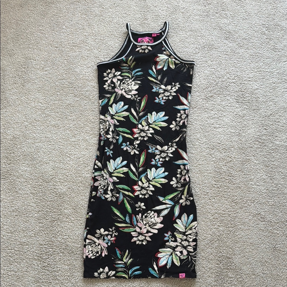 Superdry Black Tropical Floral Dress